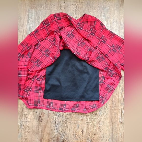 Disney Minnie Red Plaid Girls Blouse with Leopard Bow Size 4T - Picture 3 of 7